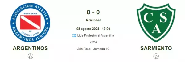 Argentino vs Sarmiento