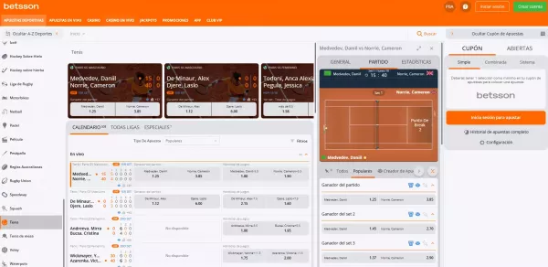 Apuestas Tenis - Betsson Argentina